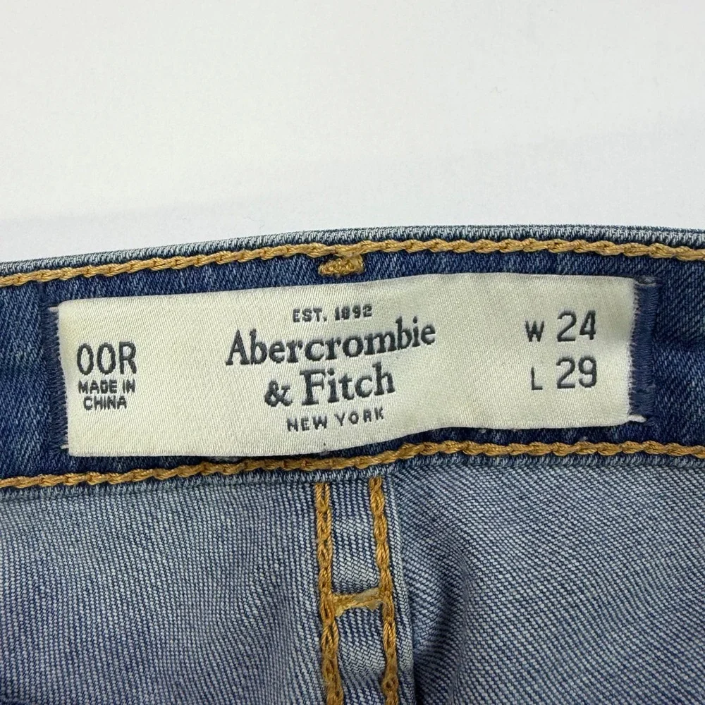 Abercrombie & Fitch Super Skinny Jeans Womens 00R 24 Medium Wash Low Rise
